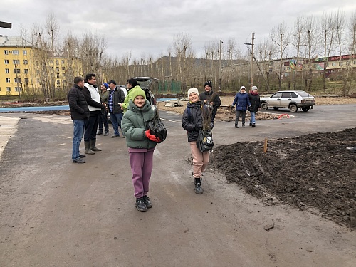 ВМЕСТЕ БЫСТРЕЕ! УСТЬКУТЯНЕ ПОМОГАЮТ В ОЗЕЛЕНЕНИИ ПЛОЩАДИ У ДК «РЕЧНИКИ»