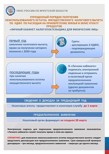 Для получения неиспользованного остатка имущественного вычета гражданин, подав заявление, может не сдавать декларацию