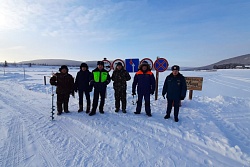 Ледовая переправа через Лену в село Турука открыта