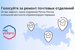 Онлайн-голосование за ремонт сельских отделений Почты России